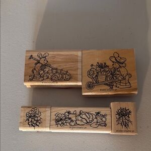 Stampin' Up! Wooden Stamp Set - Garden Bunnies - Easter/Spring